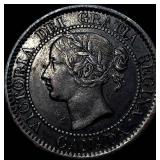 1858 Canada Large Cent NEARLY UNCIRCULATED