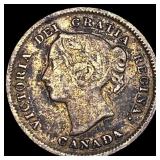 1899 Canada Silver 5 Cents NEARLY UNCIRCULATED