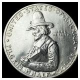 1920 Silver Pilgrim Half Dollar CLOSELY UNCIRCULAT