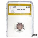 1835 Capped Bust Half Dime PGA AU58