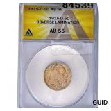 1915-D Buffalo Nickel ANACS AU55