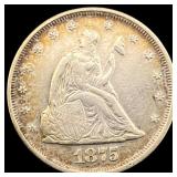1875-S Silver Twenty Cents NEARLY  UNCIRCULATED