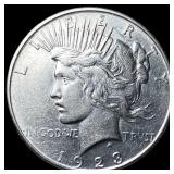 1923 Silver Peace Dollar CLOSELY UNCIRCULATED
