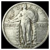 1928 Standing Liberty Silver Quarter NEARLY UNCIRC