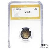 1898 Barber Dime PGA MS62