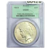 1923 Silver Peace Dollar PCGS MS65