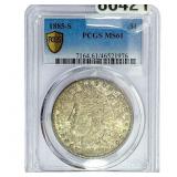 1885-S Morgan Silver Dollar PCGS MS61