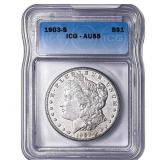 1903-S Morgan Silver Dollar ICG AU55