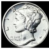 1944 FSB Mercury Dime GEM BU