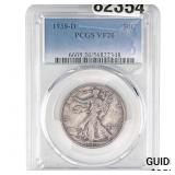 1938-D Walking Liberty Half Dollar PCGS VF20
