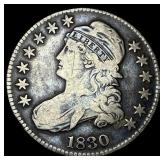 1830 Capped Bust Half Dollar LIGHTLY CIRCULATED