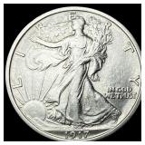 1917 Walking Liberty Half Dollar CLOSELY UNCIRCULA