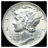 1940 Mercury Dime GEM BU