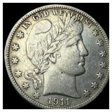 1911-S Silver Barber Half Dollar NEARLY  UNCIRCUL