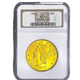 1907 $20 Gold Double Eagle NGC MS62