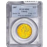 1907 $10 Gold Eagle PCGS MS62