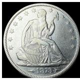 1873 Arrows Seated Liberty Half Dollar CLOSELY UNC