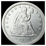 1858 Seated Liberty Quarter UNCIRCULATED
