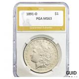 1891-O Morgan Silver Dollar PGA MS63