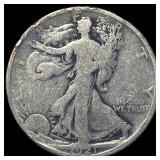 1921-D Silver Walking Liberty Half Dollar  HIGH G