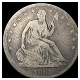 1861-O Silver Half Dollar NICELY CIRCULATED