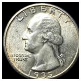 1935-S Silver Washington Quarter UNCIRCULATED