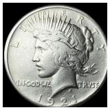 1921 Silver Peace Dollar NEARLY UNCIRCULATED