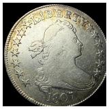 1807 Silver Draped Bust Half Dollar LIGHTLY  CIRC