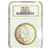 1897 Morgan Silver Dollar NGC MS64
