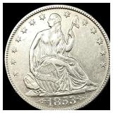 1853 Arrows Seated Liberty Half Dollar  CLOSELY U