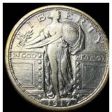 1917-D Type 1 Standing Liberty Quarter ABOUT  UNC