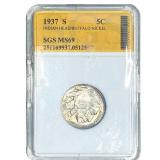 1937-S Buffalo Nickel SGS MS69