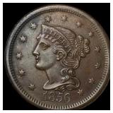 1856 Braided Hair Large Cent NEARLY  UNCIRCULATED