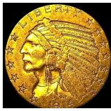 1914 Indian Head Half Eagle $5 Gold CLOSELY UNCIRC