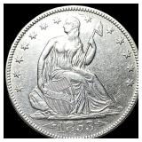1853 Arrows Seated Liberty Half Dollar CLOSELY UNC
