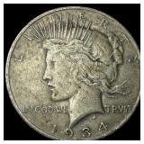1934 Silver Peace Dollar ABOUT UNCIRCULATED