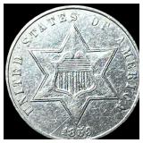 1859 Silver Three-Cent Piece CLOSELY UNCIRCULATED
