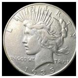 1935 Silver Peace Dollar CLOSELY UNCIRCULATED