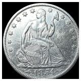 1854-O Silver Half Dollar NEARLY UNCIRCULATED