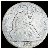 1859-O Silver Seated Liberty Half Dollar  NICELY