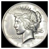 1921 Silver Peace Dollar CHOICE AU