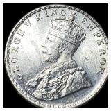 1919 India Silver 1 Rupee UNCIRCULATED