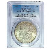 1887 Morgan Silver Dollar PCGS MS64 VAM 12 Alligat