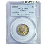 1938-D Buffalo Nickel PCGS MS66