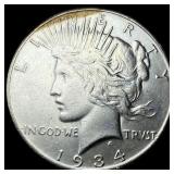 1934-S Silver Peace Dollar CLOSELY UNCIRCULATED