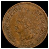 1868 Indian Head Cent NEARLY UNCIRCULATED