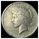 1921 Silver Peace Dollar NEARLY UNCIRCULATED