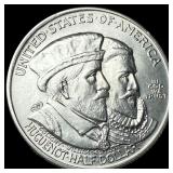 1924 Silver Huguenot-Walloon Half Dollar UNCIRCULA