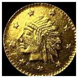 1856 California Gold Indian Head Token HIGH  GRAD