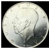 1938 Sweden Silver 2 Kroner UNCIRCULATED